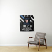 カスタマイズ可能な警察退職写真パーティー歓迎 タペストリー (インサイチュ)