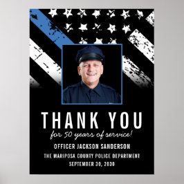 カスタマイズ可能な警察退職写真パーティー歓迎 ポスター
