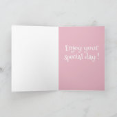 カスタマイズ可能な象の誕生日 カード (内部)