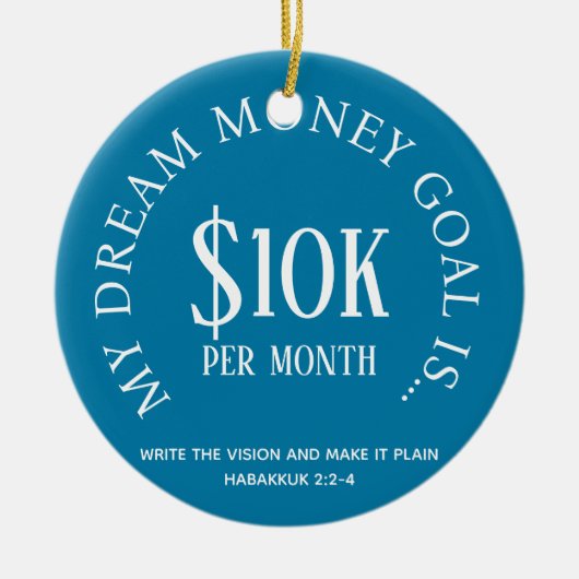 カスタマイズ可能な財務ゴール セラミックオーナメント (正面)