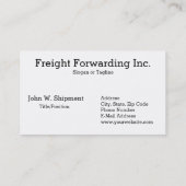 カスタマイズ可能な貨物輸送コンテナ 名刺 (裏面)