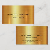 カスタマイズ可能な贅沢でフェイクな金ゴールドの名刺 名刺 (正面/裏面)
