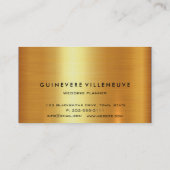 カスタマイズ可能な贅沢でフェイクな金ゴールドの名刺 名刺 (裏面)