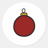 カスタマイズ可能な赤いオーナメント ラウンドシール (正面)