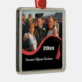 カスタマイズ可能な赤いタッセルの卒業オーナメント メタルオーナメント (右)