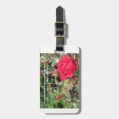 カスタマイズ可能な赤いバラの荷物タグ – 感謝 ラゲッジタグ (正面縦)