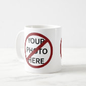 カスタマイズ可能な赤い禁止の円No記号 コーヒーマグカップ (正面左)