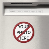 カスタマイズ可能な赤い禁止の円No記号 マグネット (インサイチュ (食洗機))