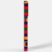 カスタマイズ可能な赤い黄色の緑のストライプ Case-Mate iPhoneケース (裏面 / 右)