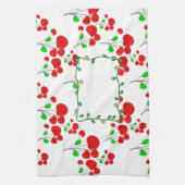 カスタマイズ可能な赤さくらんぼパターンアクセサリーLeahG キッチンタオル (縦)