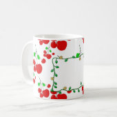 カスタマイズ可能な赤さくらんぼパターンアクセサリーLeahG コーヒーマグカップ (正面左)
