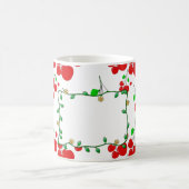 カスタマイズ可能な赤さくらんぼパターンアクセサリーLeahG コーヒーマグカップ (中央)