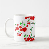 カスタマイズ可能な赤さくらんぼパターンアクセサリーLeahG コーヒーマグカップ (左)