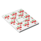 カスタマイズ可能な赤さくらんぼパターンアクセサリーLeahG ノートパッド (アングル)