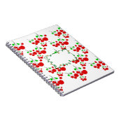 カスタマイズ可能な赤さくらんぼパターンアクセサリーLeahG ノートブック (右側)