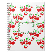 カスタマイズ可能な赤さくらんぼパターンアクセサリーLeahG ノートブック (正面)