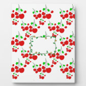 カスタマイズ可能な赤さくらんぼパターンアクセサリーLeahG フォトプラーク (正面)