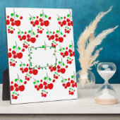 カスタマイズ可能な赤さくらんぼパターンアクセサリーLeahG フォトプラーク (側面)