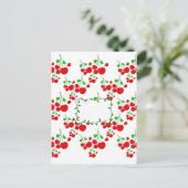 カスタマイズ可能な赤さくらんぼパターンアクセサリーLeahG ポストカード (スタンド正面)