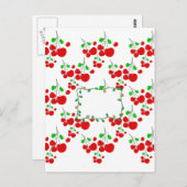 カスタマイズ可能な赤さくらんぼパターンアクセサリーLeahG ポストカード (正面/裏面)