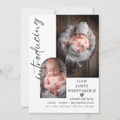 カスタマイズ可能な赤ちゃんの誕生お知らせテンプレートカード シーズンカード (正面)