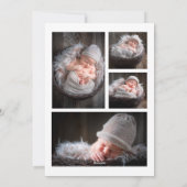 カスタマイズ可能な赤ちゃんの誕生お知らせテンプレートカード シーズンカード (裏面)