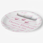 カスタマイズ可能な赤ちゃんシャワーの女の子 ペーパープレート (アングル)