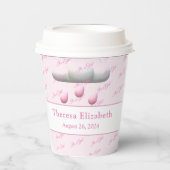 カスタマイズ可能な赤ちゃんシャワーの女の子 紙コップ (正面)