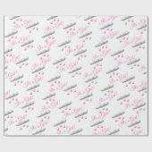 カスタマイズ可能な赤ちゃんシャワーギフトラップ ラッピングペーパー (フラット)