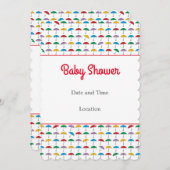 カスタマイズ可能な赤ちゃんシャワー告知フラットカード (正面/裏面)