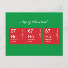 カスタマイズ可能な赤と緑のHo Ho Ho周期表 ポストカード