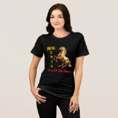 カスタマイズ可能な赤と金のお祝い中国新年 トライブレンドＴシャツ (正面全面)