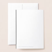 カスタマイズ可能な赤カーネーションフローラブラックニューイヤー 箔カード (裏面封筒付き)