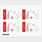 カスタマイズ可能な赤プエルトリカコキト 長方形シール (シート)