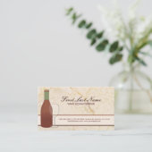 カスタマイズ可能な赤ワインつる植物名刺 名刺 (スタンド正面)