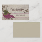 カスタマイズ可能な赤ワインのつる植物の名刺 名刺 (正面/裏面)