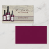 カスタマイズ可能な赤ワインボトル名刺 名刺 (正面/裏面)
