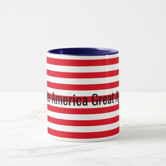 カスタマイズ可能な赤白青メイクアメリカ素晴らし マグカップ (中央)