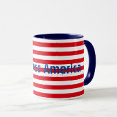 カスタマイズ可能な赤白青「God Bless America」 マグカップ (正面右)