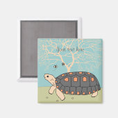 カスタマイズ可能な赤足のカメ磁石 マグネット (正面/裏面)