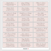 カスタマイズ可能な赤面結婚のゲストアドレスステッカー シール (シート)