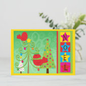 カスタマイズ可能な赤（鳥）ショウジョウコウカンチョウノールホリデーカード シーズンカード (スタンド正面)