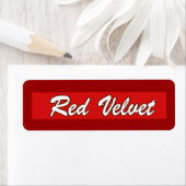 カスタマイズ可能な赤Velvetベーカリーラベル ラベル (インサイチュ)