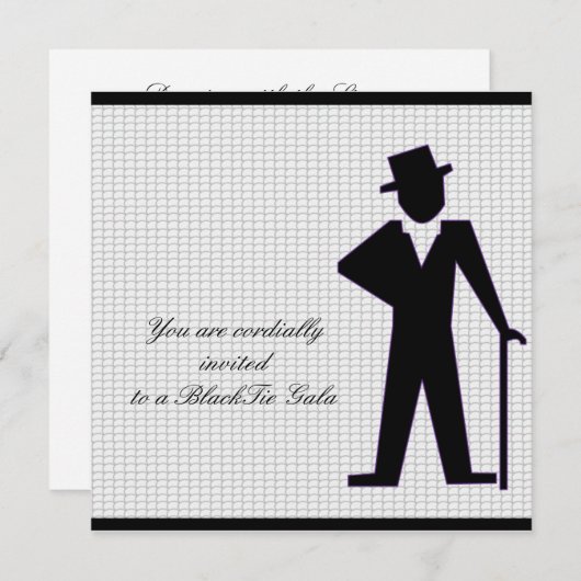 カスタマイズ可能な踊りの人のシルエット十分に 招待状 (正面/裏面)