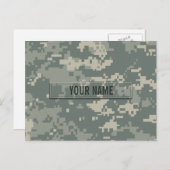 カスタマイズ可能な軍隊ACUのカムフラージュ ポストカード (正面/裏面)