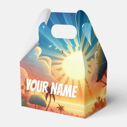 カスタマイズ可能な輝かしい朝 フェイバーボックス (裏面サイド)
