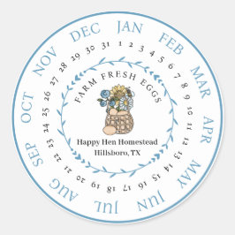 カスタマイズ可能な農場生卵カートンのレイアウト日 ラウンドシール