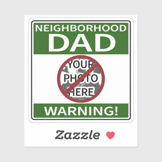 カスタマイズ可能な近隣パパサイングリーンX'd Out シール (シート)