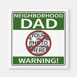 カスタマイズ可能な近隣パパサイングリーンX'd Out マグネット