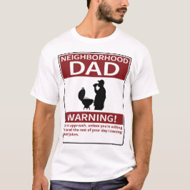 カスタマイズ可能な近隣パパ警告ズグリルレッド Tシャツ